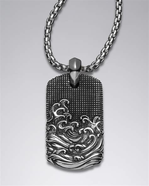 replica david yurman dog tag necklace